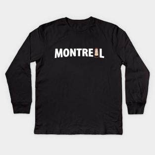 Montreal Traffic Cone Kids Long Sleeve T-Shirt